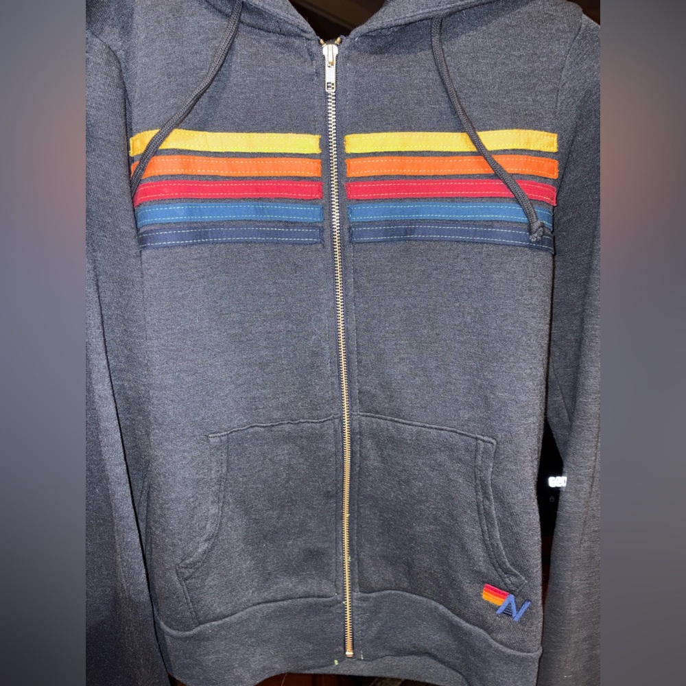 Aviator Nation Brand New Dark Blue/charcoal Zip-Up Size S